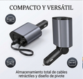 Cargador Auto 4 en 1 – Carga 4 Dispositivos a la Vez