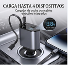 Cargador Auto 4 en 1 – Carga 4 Dispositivos a la Vez
